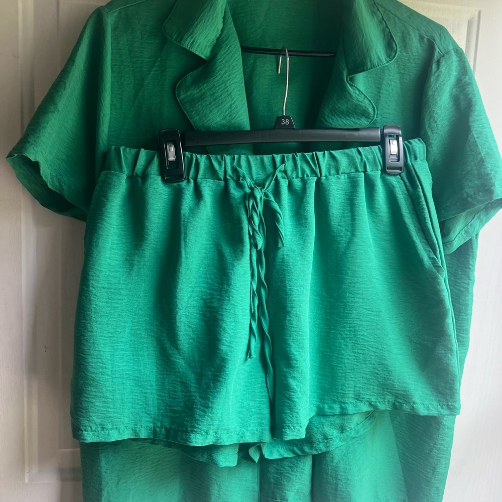 Vibrant Green Two-Piece Set